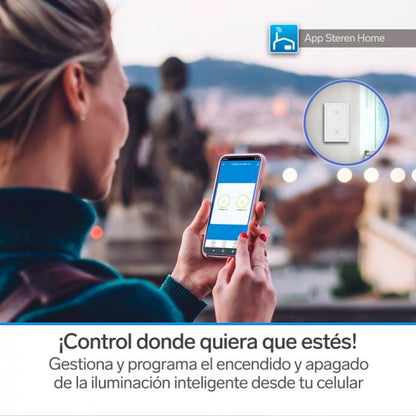 Apagador Wi-Fi* touch doble SHOME-110