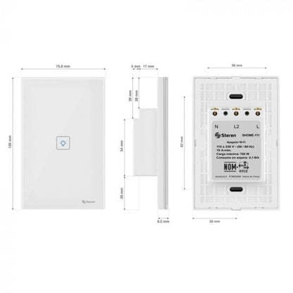 Apagador Wi-Fi touch SHOME-111