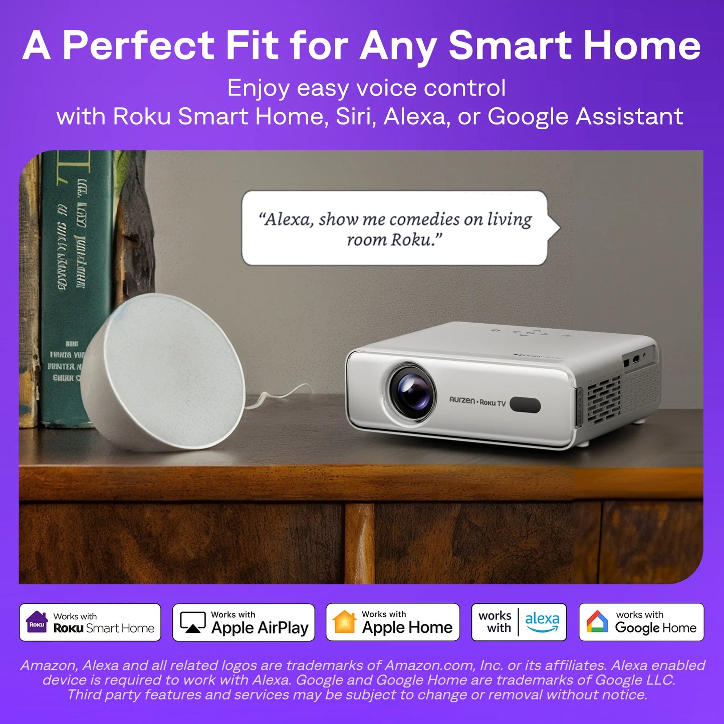 RoKu TV  Video proyector y roku 1080P HDMI Aurzen Roku Ref: EAZZE D1R