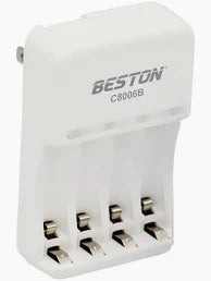 Cargador Beston BST-C8006B + 4 Pilas AA Recargables 1500mAh 1.2V