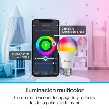 Bombillo LED Wi-Fi RGB+W multicolor de 10 W SHOME-120 Steren