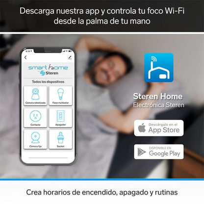 Bombillo LED Wi-Fi RGB+W multicolor de 10 W SHOME-120 Steren