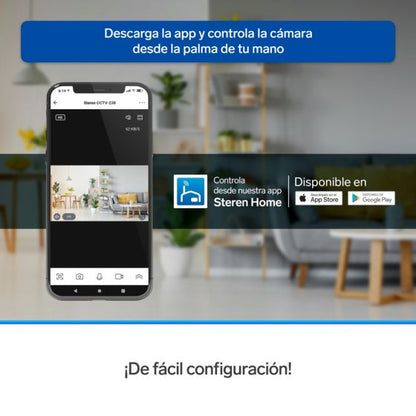 Cámara de seguridad Wi-Fi* 3 Mpx robotizada con seguidor de movimiento para socket