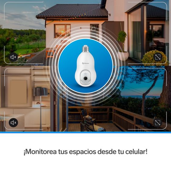 Cámara de seguridad Wi-Fi* 3 Mpx robotizada con seguidor de movimiento para socket