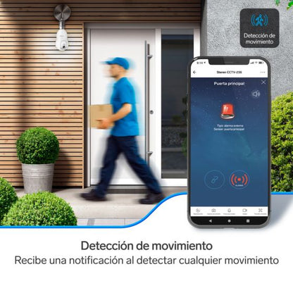 Cámara de seguridad Wi-Fi* 3 Mpx robotizada con seguidor de movimiento para socket
