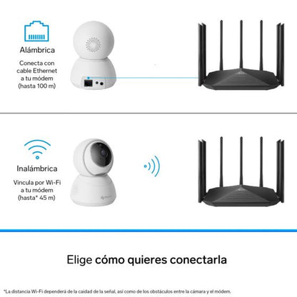 Cámara de seguridad Wi-Fi* / Ethernet 4 MPx robotizada con seguidor de movimiento, doble banda