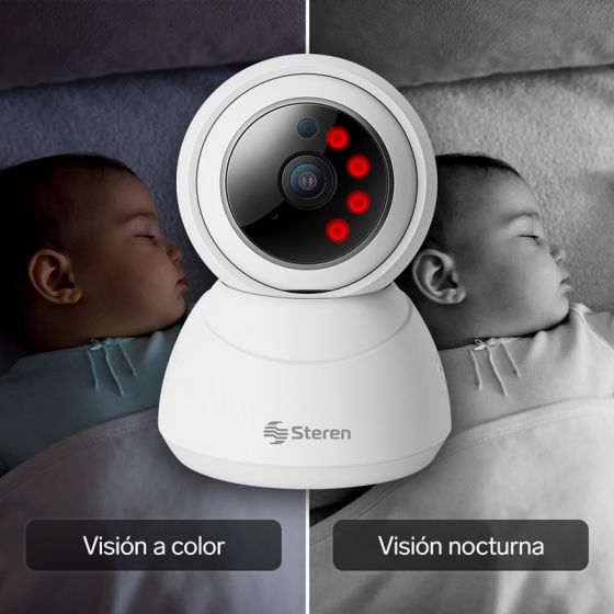 Cámara de seguridad Wi-Fi* / Ethernet 4 MPx robotizada con seguidor de movimiento, doble banda