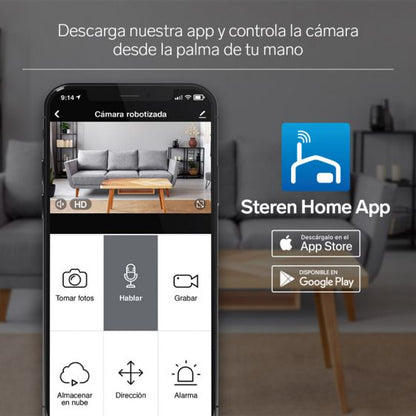 Cámara de seguridad Wi-Fi* / Ethernet 4 MPx robotizada con seguidor de movimiento, doble banda