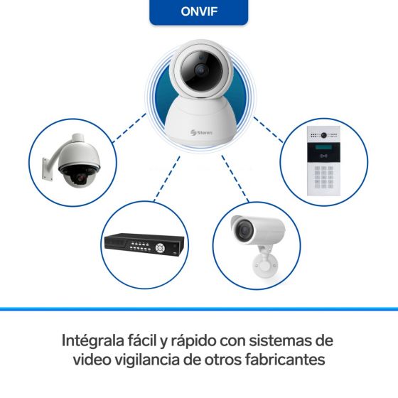 Cámara de seguridad Wi-Fi* / Ethernet 4 MPx robotizada con seguidor de movimiento, doble banda