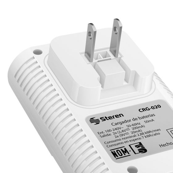 Cargador de pilas "AA, AAA y 9V". Incluye 4 pilas AA CRG-020 Steren