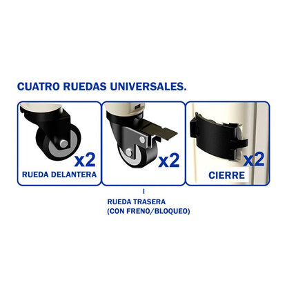 Carro plegable de 420x380x995 mm 54 litros WWB8054 Wadfow