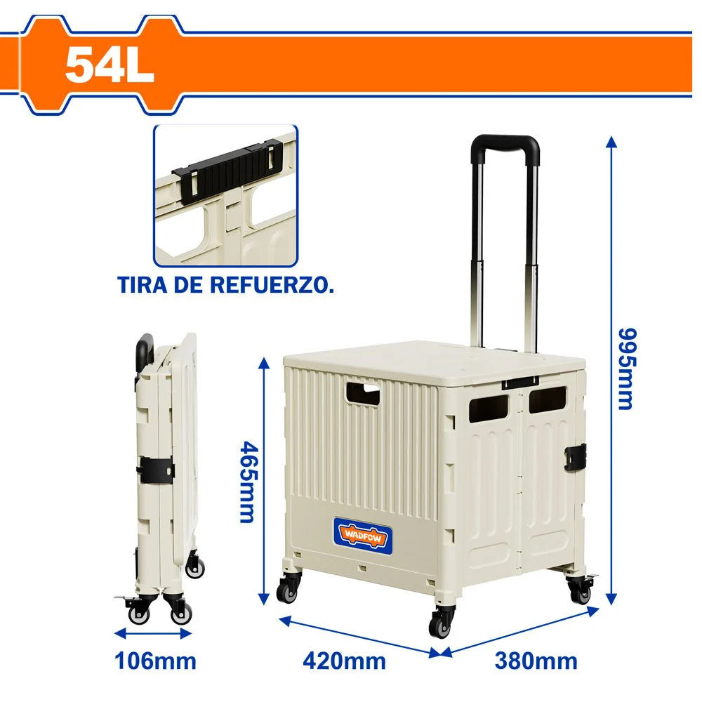 Carro plegable de 420x380x995 mm 54 litros WWB8054 Wadfow