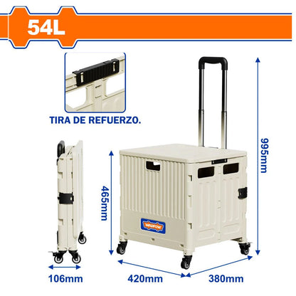 Carro plegable de 420x380x995 mm 54 litros WWB8054 Wadfow