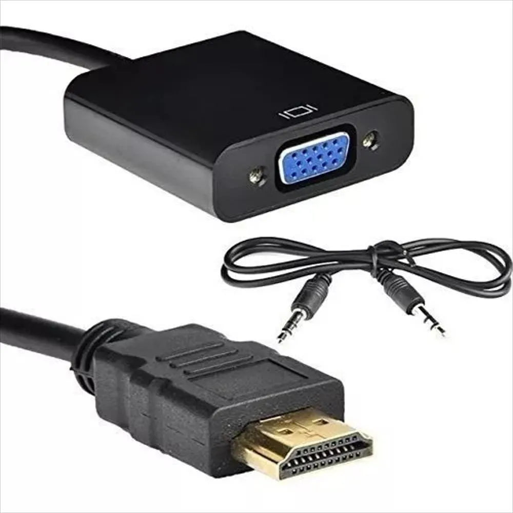 Convertidor Hdmi A Vga + Audio 3.5 Stereo