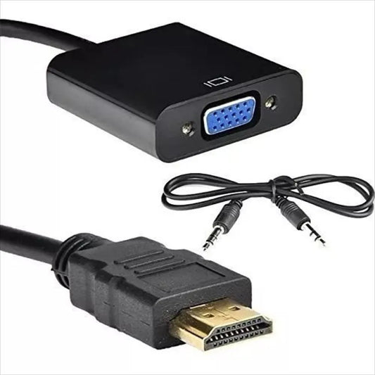 Convertidor Hdmi A Vga + Audio 3.5 Stereo