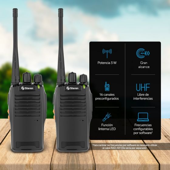 Kit de 2 radios intercomunicadores RAD-010 Steren