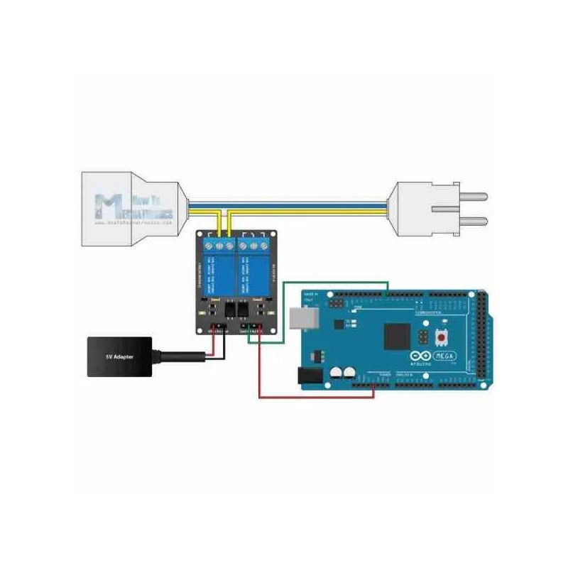 Relevo optoacoplado X2 Canales a  5V