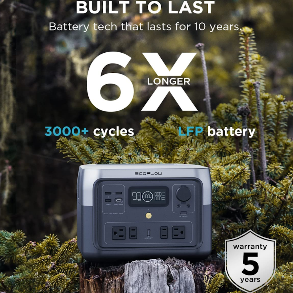 Estación de Energía Portátil EcoFlow RIVER 2 MAX 500W Potencia - 512Wh Capacidad