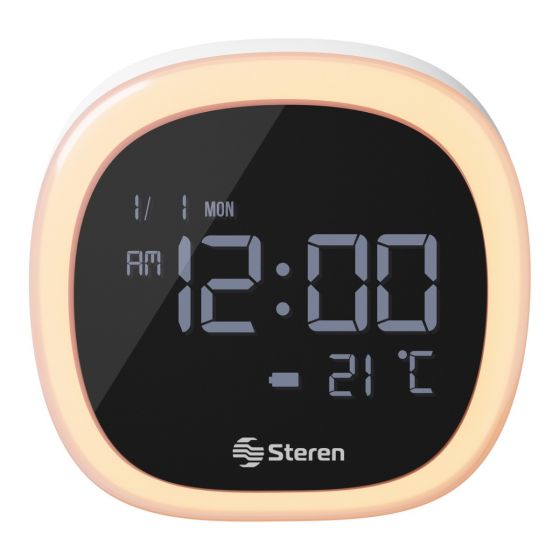 Reloj despertador digital, con termómetro y luz de noche CLK-270 Steren