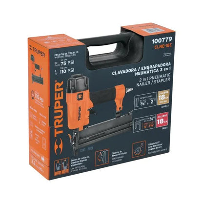 Clavadora y grapadora neumática CLNE-18E Truper