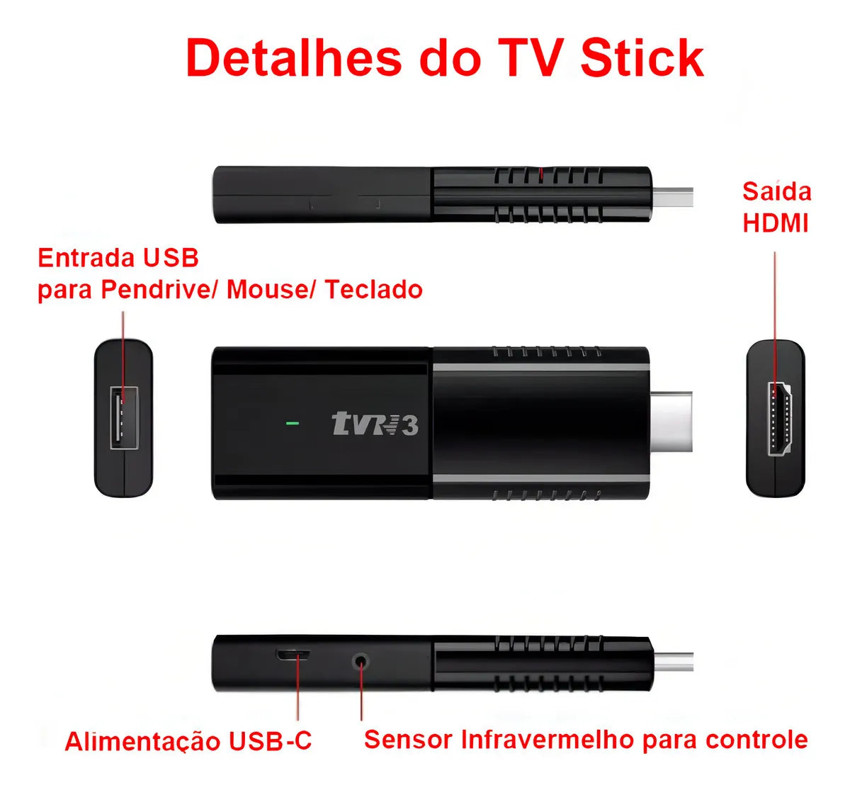 TV Stick Pro 4K Android HDMI 16GB 8GB RAM Wi-Fi Control Estándar