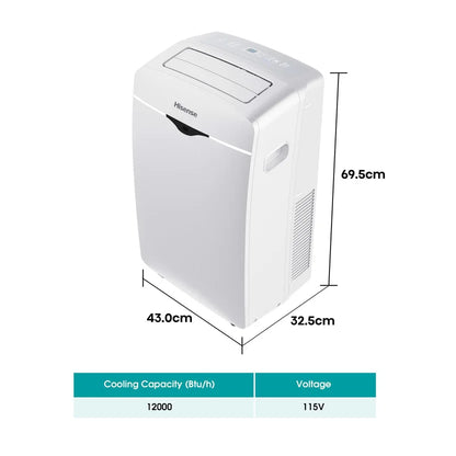 Aire acondicionado portatil 12.000 BTU  con gas Ecológico R32 Hisense Ref: AP-12CW1RNPS20