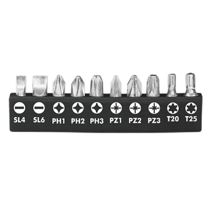 ATORNILLADOR INALAMBRICO 8V, 6N.M ESTUCHE PLASTICO + 17 PIEZAS TOTAL