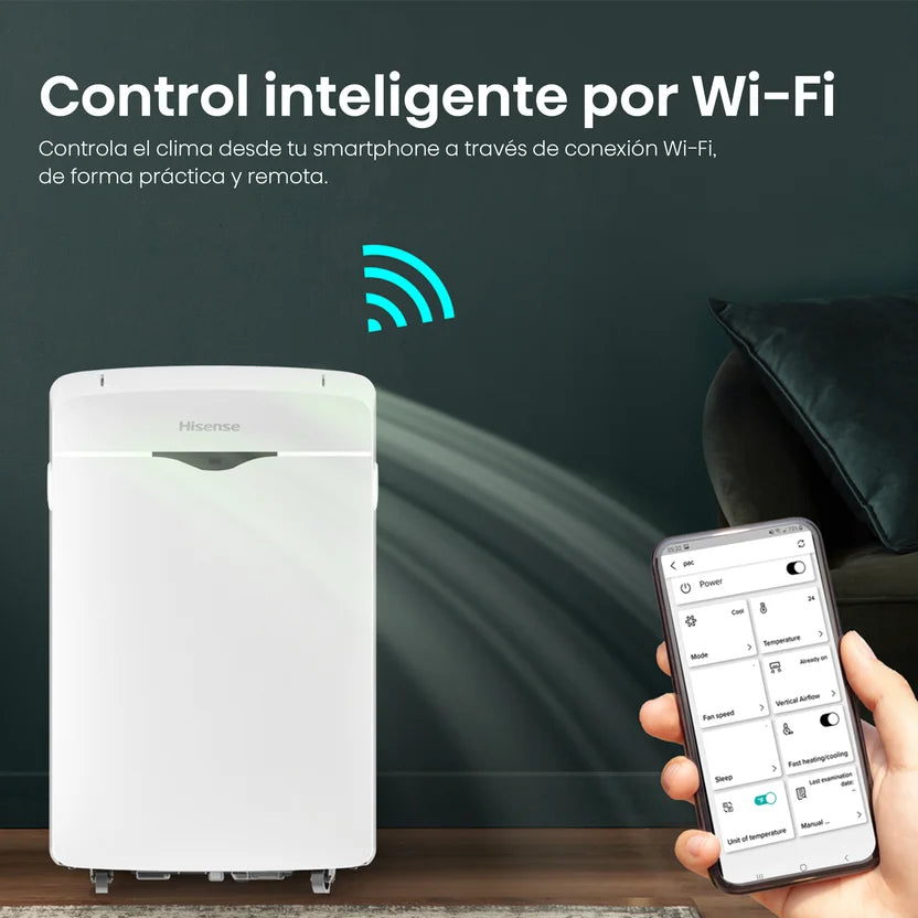 Aire acondicionado portatil 12.000 BTU  con gas Ecológico R32 Hisense Ref: AP-12CW1RNPS20