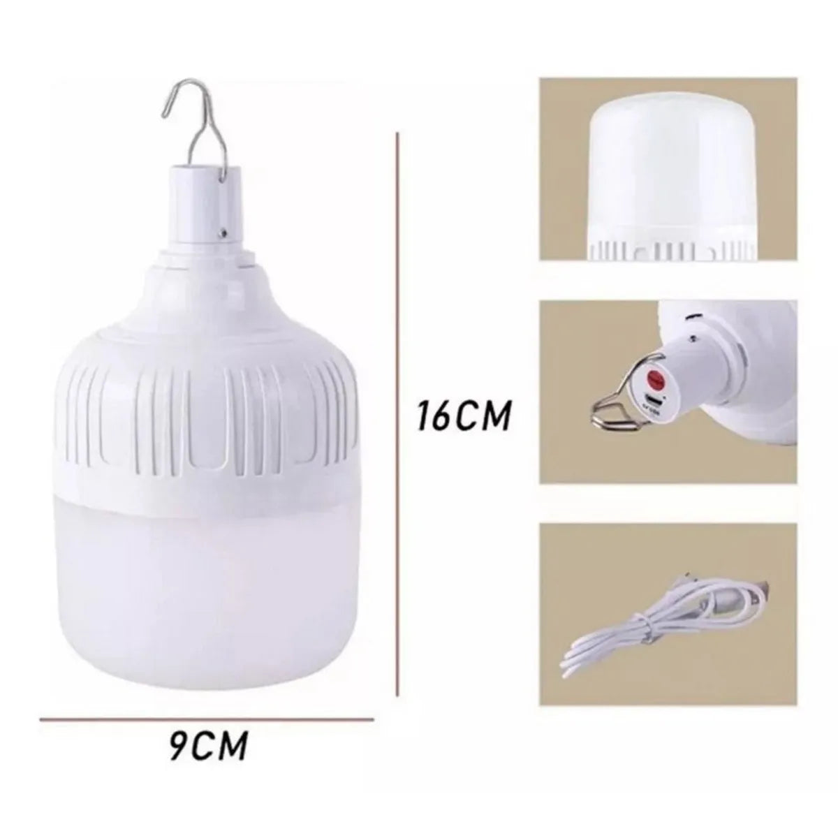 Bombillo Led Recargable Lampara De Emergencia
